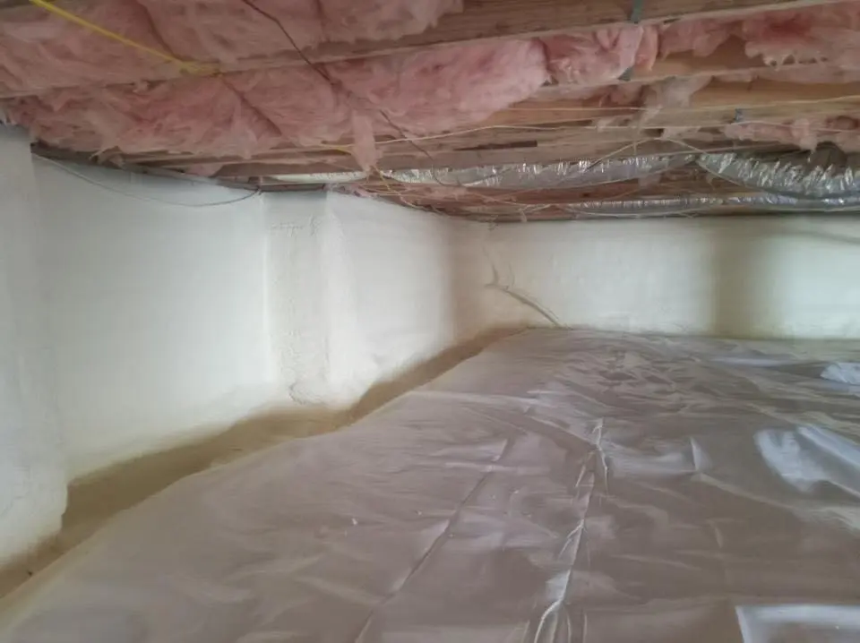 Crawl space encapsulation with closed-cell spray foam for Roof Maintenance in Atlanta